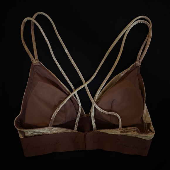 NWT Victoria's Secret PINK velvet pink bralette - Picture 2 of 6